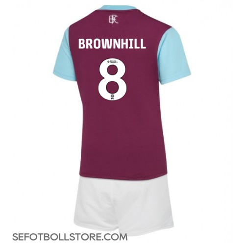 Burnley Josh Brownhill #8 Replika babykläder Hemmaställ Barn 2024-25 Kortärmad (+ korta byxor)